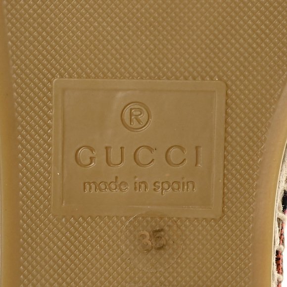 100% AUTHENTIC GUCCI MONOGRAM MULTICOLOR ESPADRILLES SHOES SIZE 35 - Picture 4 of 10